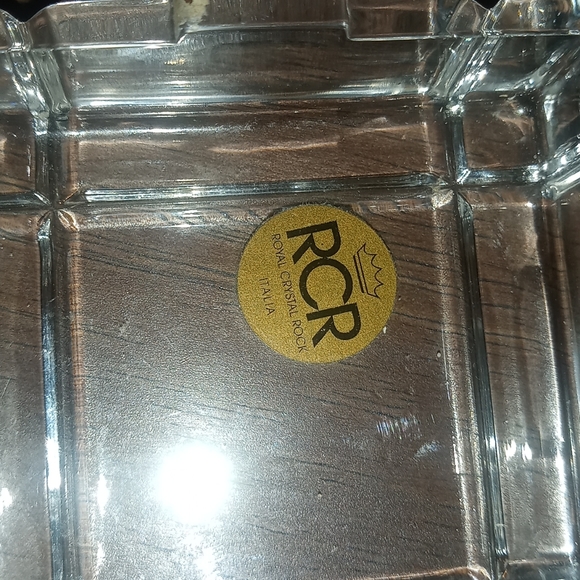 3x3 RCR Royal Crystal Ashtray - Picture 2 of 2